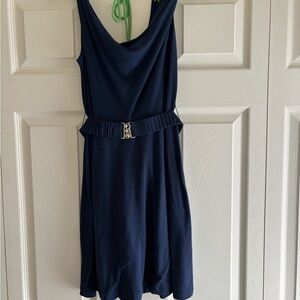 Charlotte Russe Navy Blue Sleeveless Dress